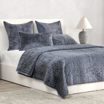 Dimitry 100% Rayon Velvet Bay Quilt by Villa by Classic Home. Made from unique in a modern style.