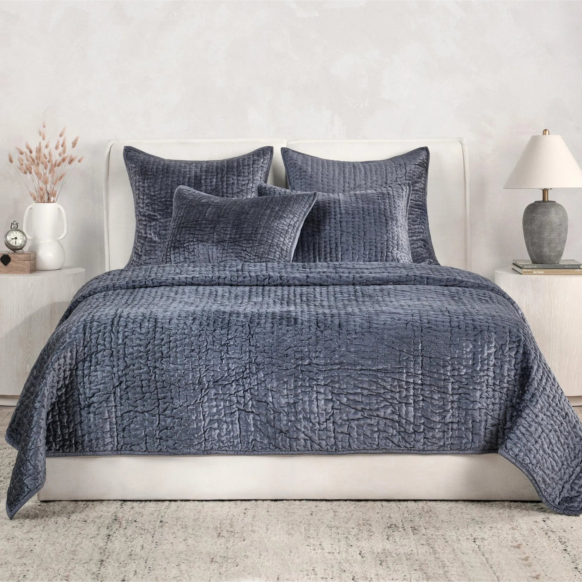 Dimitry 100% Rayon Velvet Bay Quilt by Villa by Classic Home. Made from unique in a modern style.