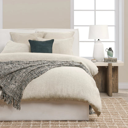 Talia Cotton Linen Blend Natural Duvet by Villa by Classic Home. Made from 100% solid cotton back in a transitional style.