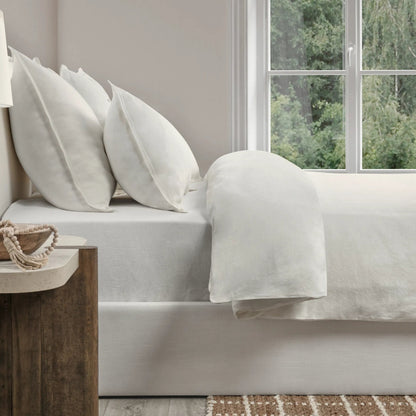 Talia Cotton Linen Blend Natural Duvet by Villa by Classic Home. Made from 100% solid cotton back in a transitional style.