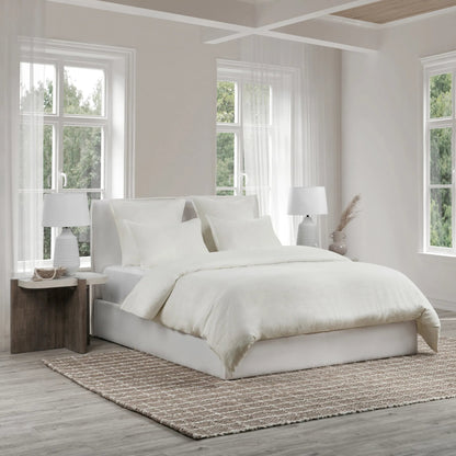 Talia Cotton Linen Blend Natural Duvet by Villa by Classic Home. Made from 100% solid cotton back in a transitional style.