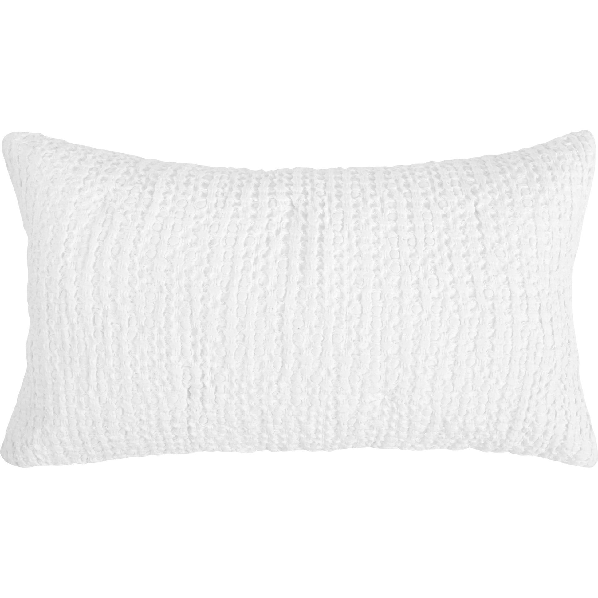 Claire Linen White King Sham by Villa by Classic Home. Made from 50% cotton/50% belgian flax linen in a unique style.