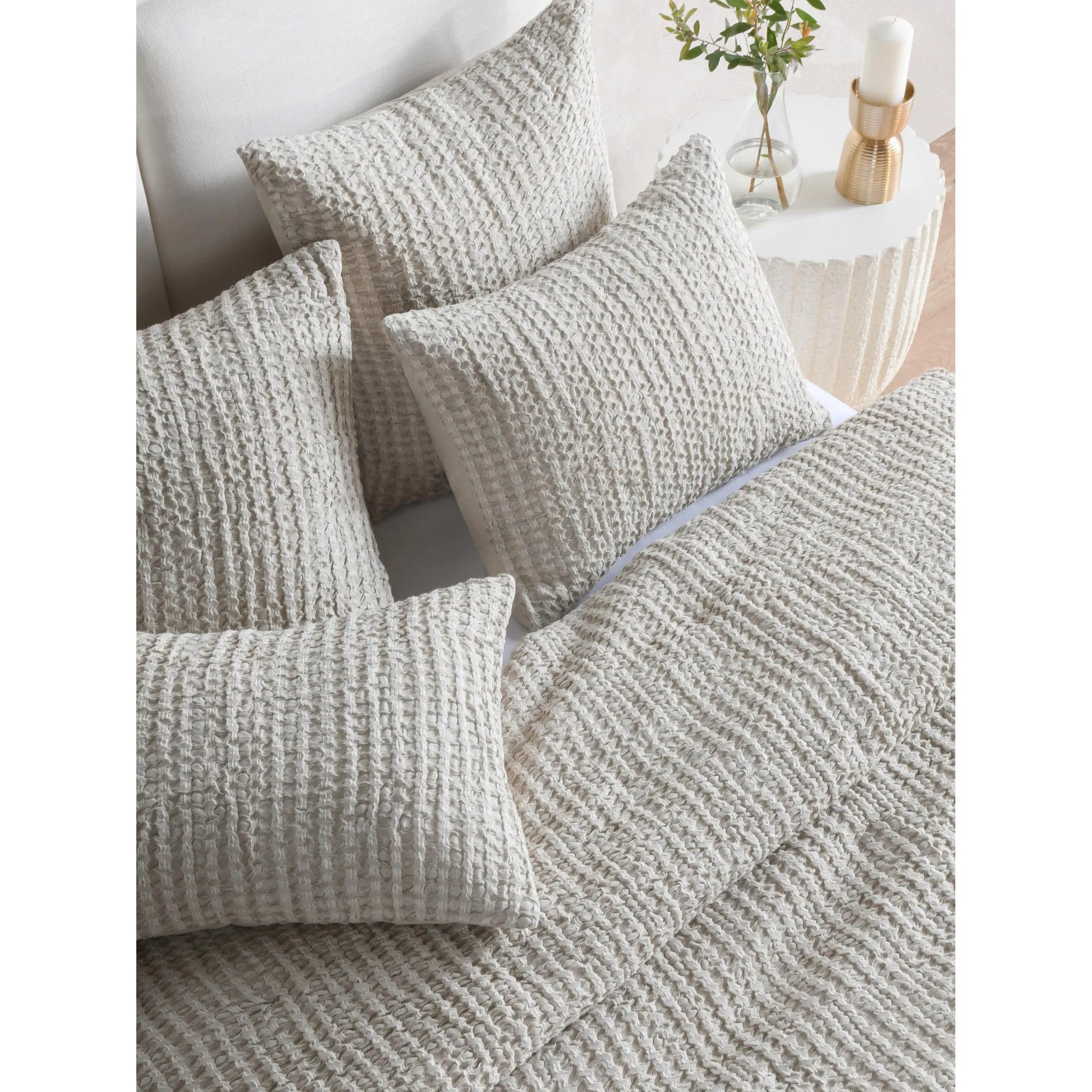 Colmar Natural Quilt by Villa by Classic Home. Made from unique in a transitional style.