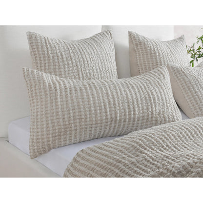 Colmar Natural Sham by Villa by Classic Home. Made from 50% cotton, 50% belgian flax linen in a transitional style.