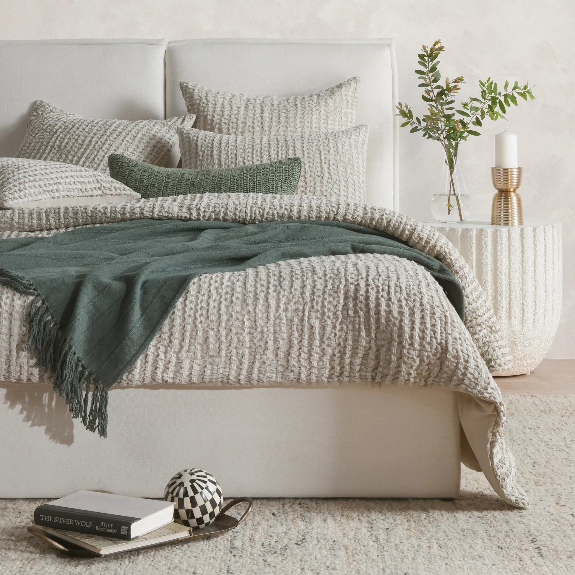 Colmar Natural Sham by Villa by Classic Home. Made from 50% cotton, 50% belgian flax linen in a transitional style.