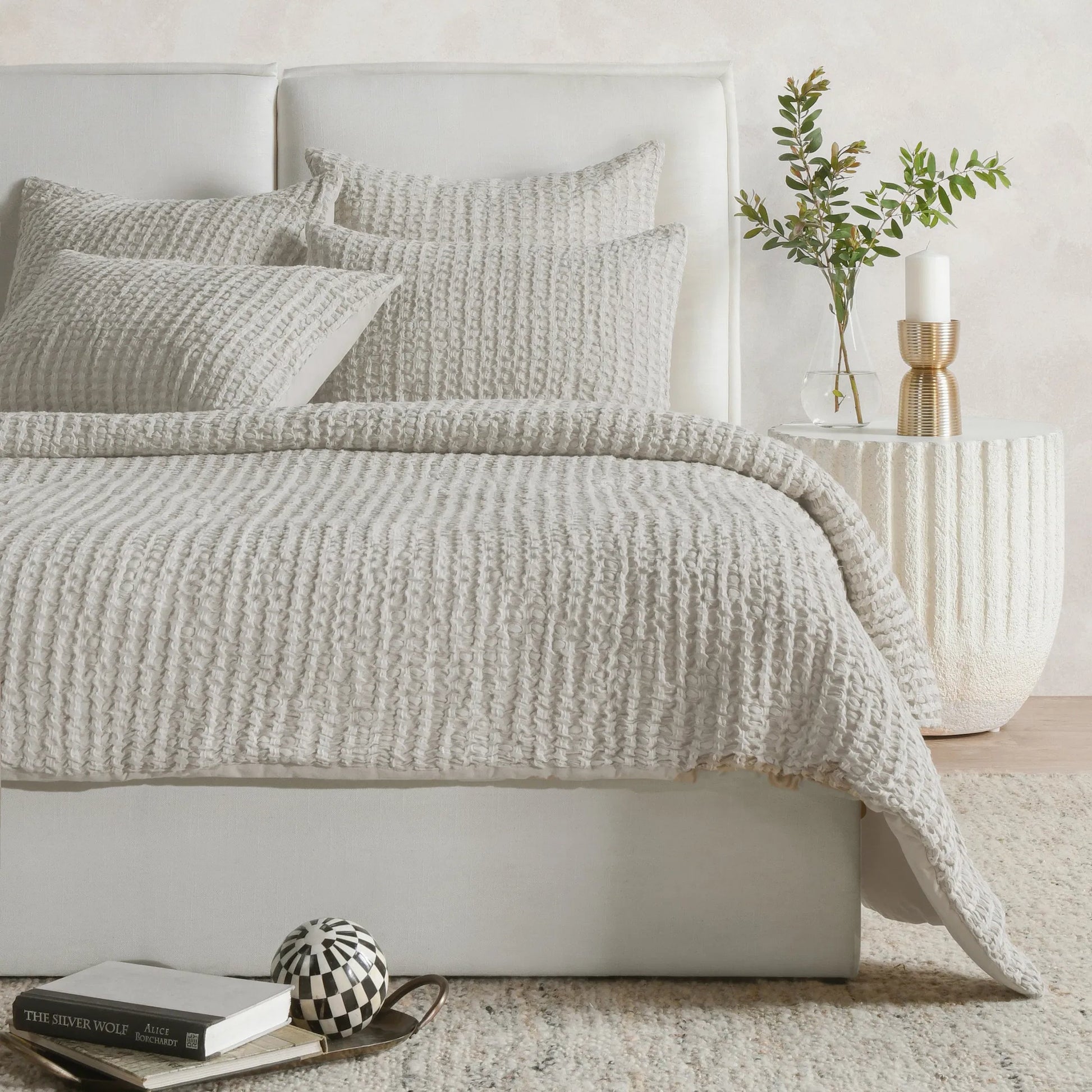 Colmar Natural Sham by Villa by Classic Home. Made from 50% cotton, 50% belgian flax linen in a transitional style.