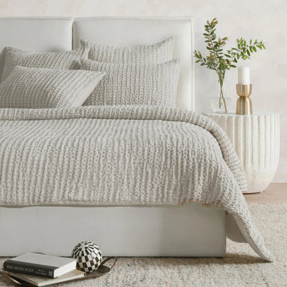 Colmar Natural Sham by Villa by Classic Home. Made from 50% cotton, 50% belgian flax linen in a transitional style.