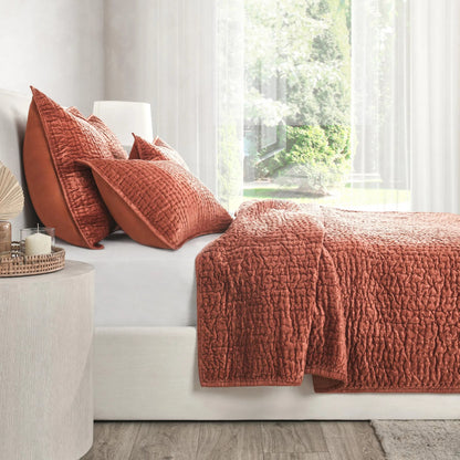 Dimitry 100% Rayon Velvet Bay Quilt by Villa by Classic Home. Made from unique in a modern style.