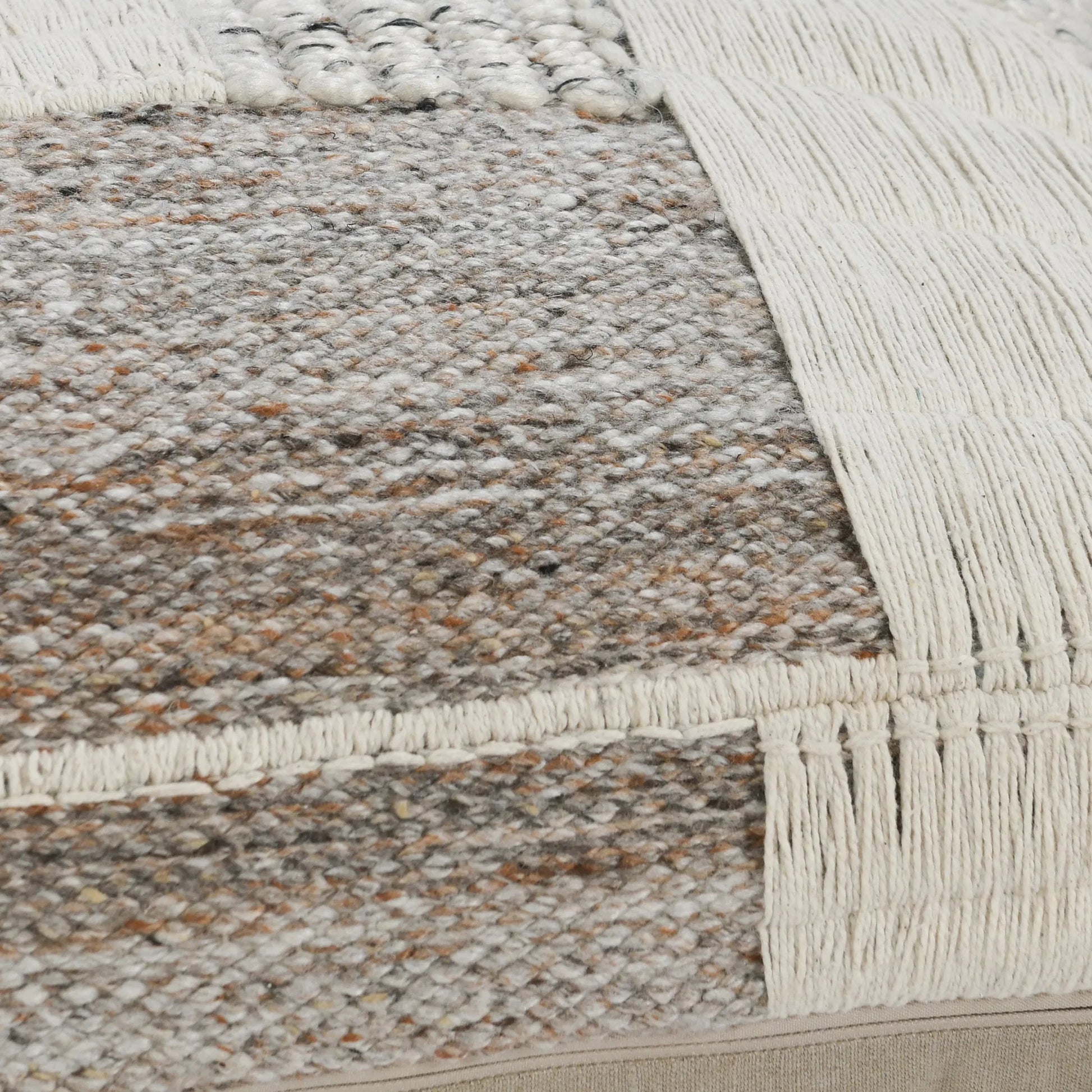 Farah Cotton Linen Blend Throw Pillow by Villa by Classic Home in natural multicolor. Made from 50% cotton, 50% linen in a eclectic & global style.