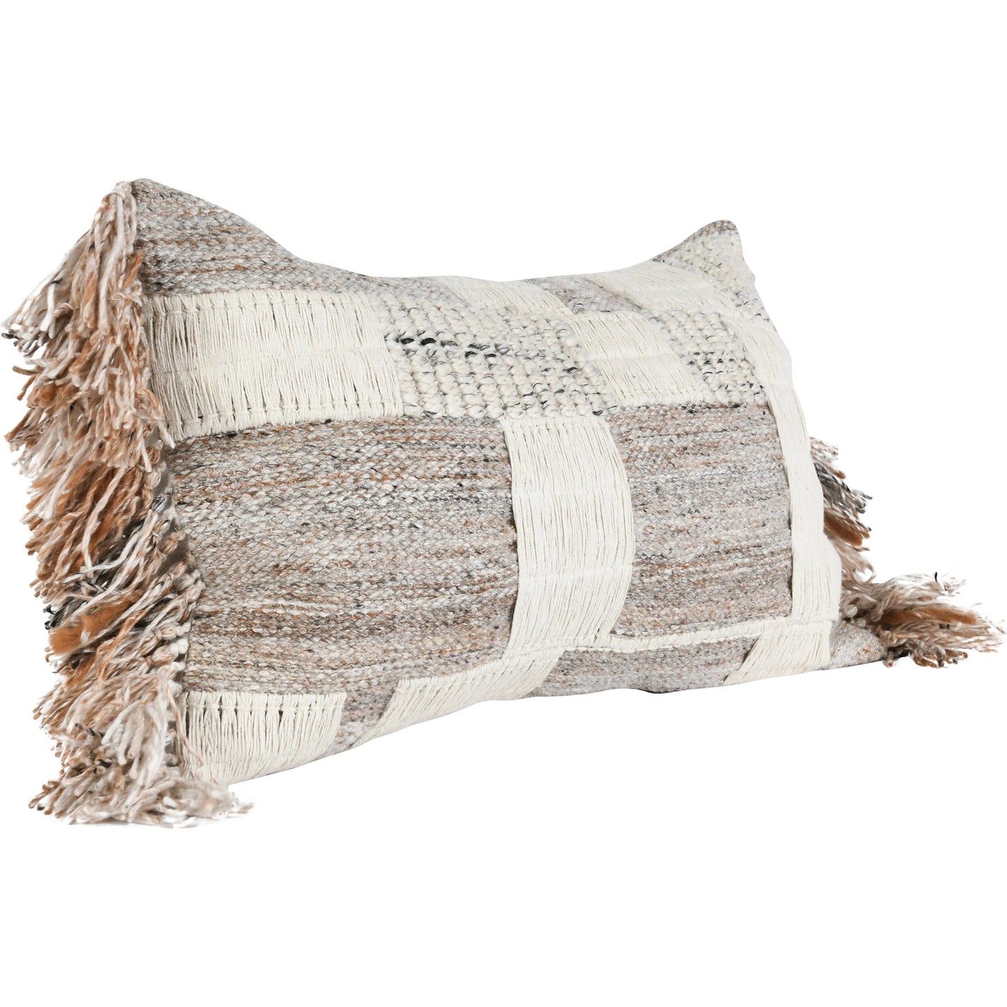 004 SI-2243761 | Additional Silo | Farah Cotton Linen Blend Throw Pillow by Villa by Classic Home in natural multicolor. Made from 50% cotton, 50% linen in a eclectic & global style.