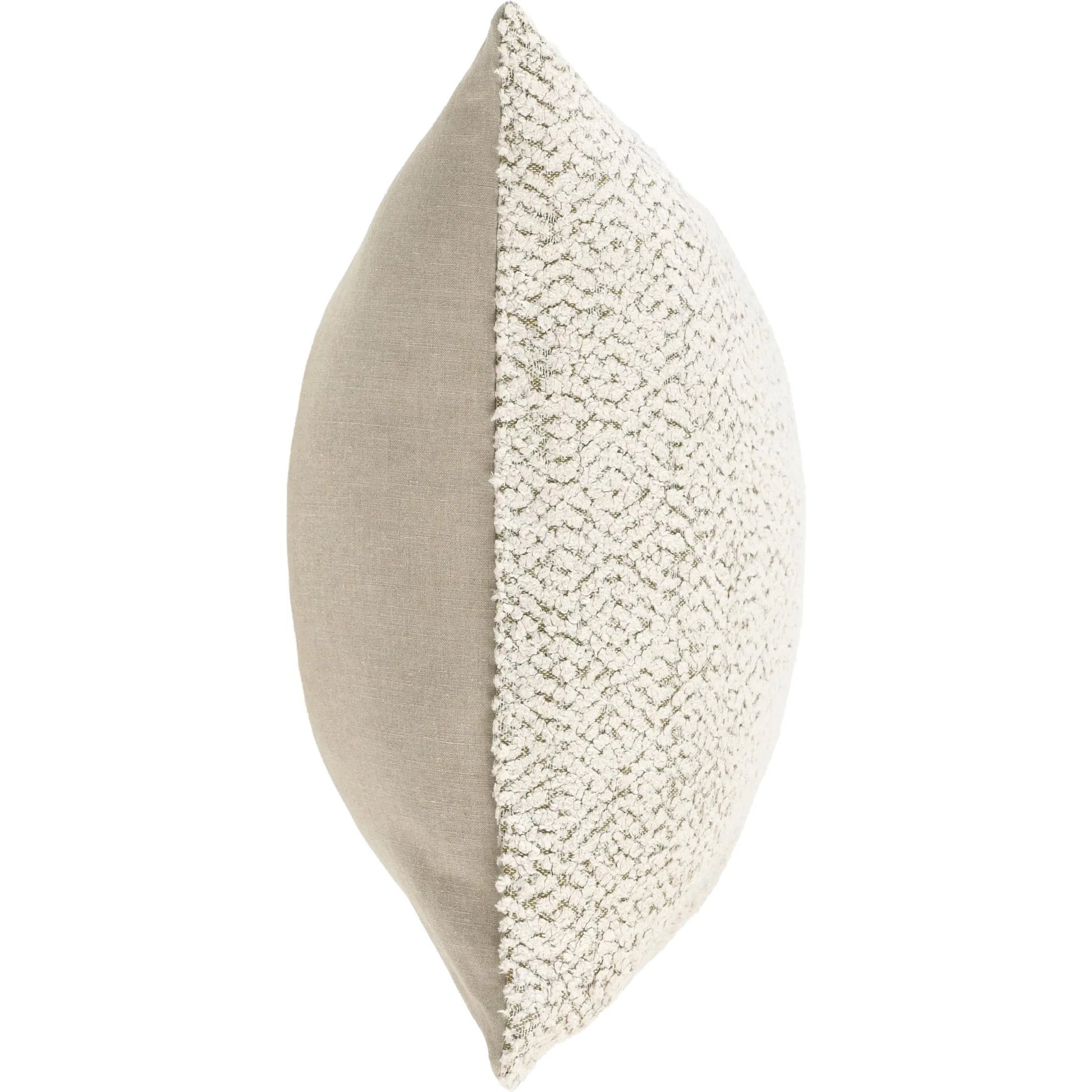Maris Cotton Linen Blend Throw Pillow by Villa by Classic Home in ivory. Made from 50% cotton, 50% linen in a transitional style.