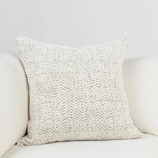 Maris Cotton Linen Blend Throw Pillow by Villa by Classic Home in ivory. Made from 50% cotton, 50% linen in a transitional style.