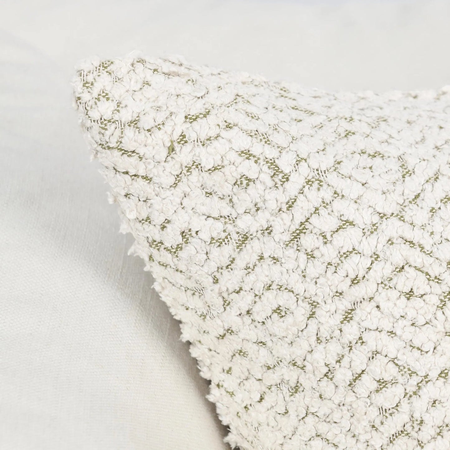 007 SI-2243764 | Closeup | Maris Cotton Linen Blend Throw Pillow by Villa by Classic Home in ivory. Made from 50% cotton, 50% linen in a transitional style.