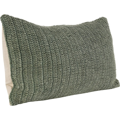 Nakeya Knitted Belgian Linen Throw Pillow by Villa by Classic Home in saffron. Made from 100% belgian flax linen in a modern style.