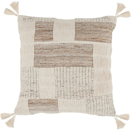 Lamar Hand Embroidered Throw Pillow by Villa by Classic Home in gray, ivory. Made from 100% polyester in a unique style.
