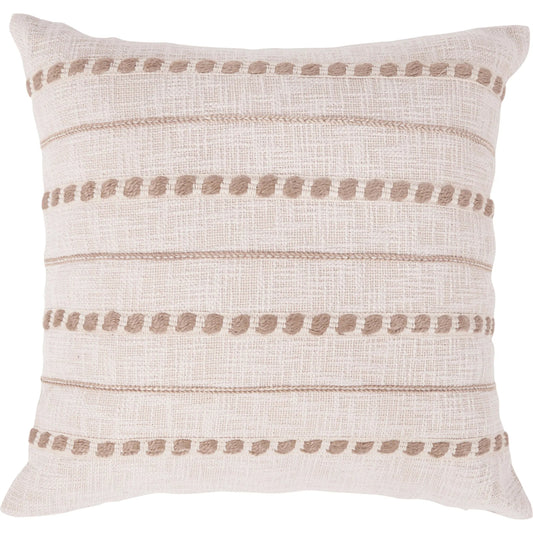 Lago Cotton Weav Throw Pillow by Villa by Classic Home in natural, ivory. Made from 100% cotton heavy weave in a unique style.
