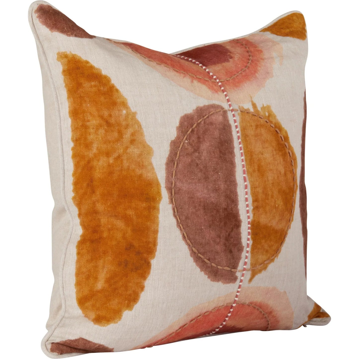 002 SI-2243771 | Additional Silo | Solar Belgian Linen Throw Pillow by Villa by Classic Home in multicolor clay. Made from 100% belgian flax linen in a modern style.