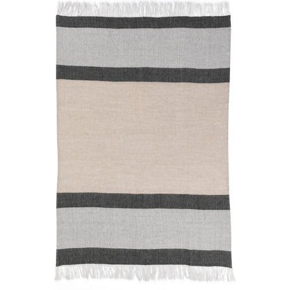 TC Linen Cotton Blend Throw Blanket by Villa by Classic Home in gray. Made from 90% linen, 10% cotton in a transitional style.