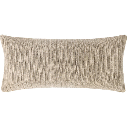 Nakeya Knitted Belgian Linen Throw Pillow by Villa by Classic Home in saffron. Made from 100% belgian flax linen in a modern style.
