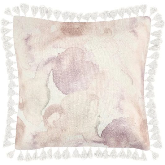 Lily Cotton Linen Blend Throw Pillow by Villa by Classic Home in pink. Made from 60% cotton, 40% belgian flax linen in a unique style.