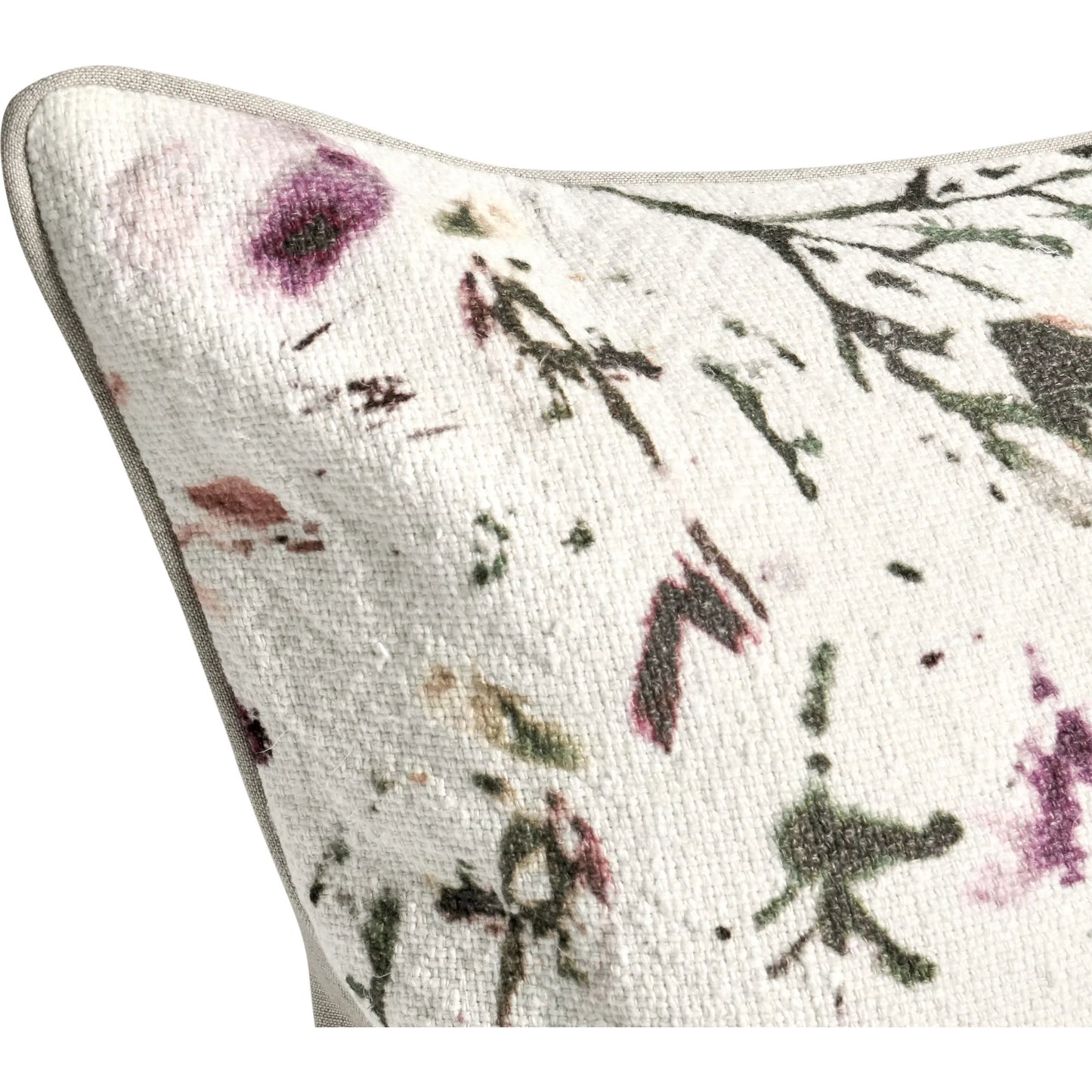 005 SI-2243782 | Closeup | Cosmo Coton Linen Blend Throw Pillow by Villa by Classic Home in multicolor. Made from 60% cotton, 40% belgian flax linen in a transitional style.