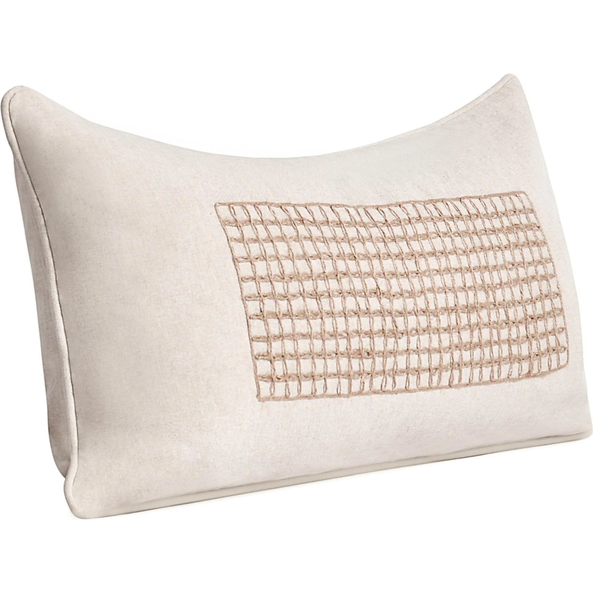 Siena Cotton Linen Blend Throw Pillow by Villa by Classic Home in beige. Made from 50% cotton, 50% belgian flax linen in a transitional style.