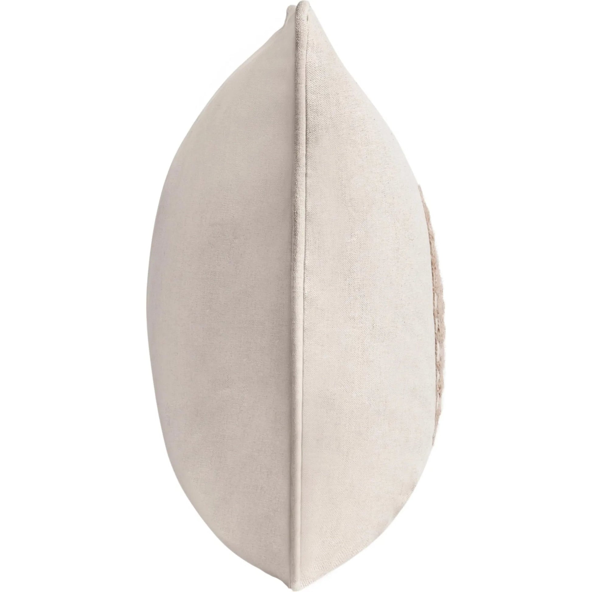Siena Cotton Linen Blend Throw Pillow by Villa by Classic Home in beige. Made from 50% cotton, 50% belgian flax linen in a transitional style.