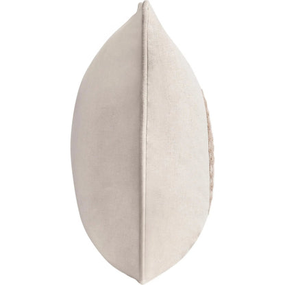 Siena Cotton Linen Blend Throw Pillow by Villa by Classic Home in beige. Made from 50% cotton, 50% belgian flax linen in a transitional style.