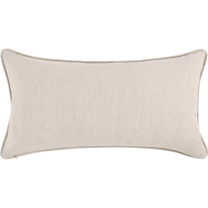 Siena Cotton Linen Blend Throw Pillow by Villa by Classic Home in beige. Made from 50% cotton, 50% belgian flax linen in a transitional style.