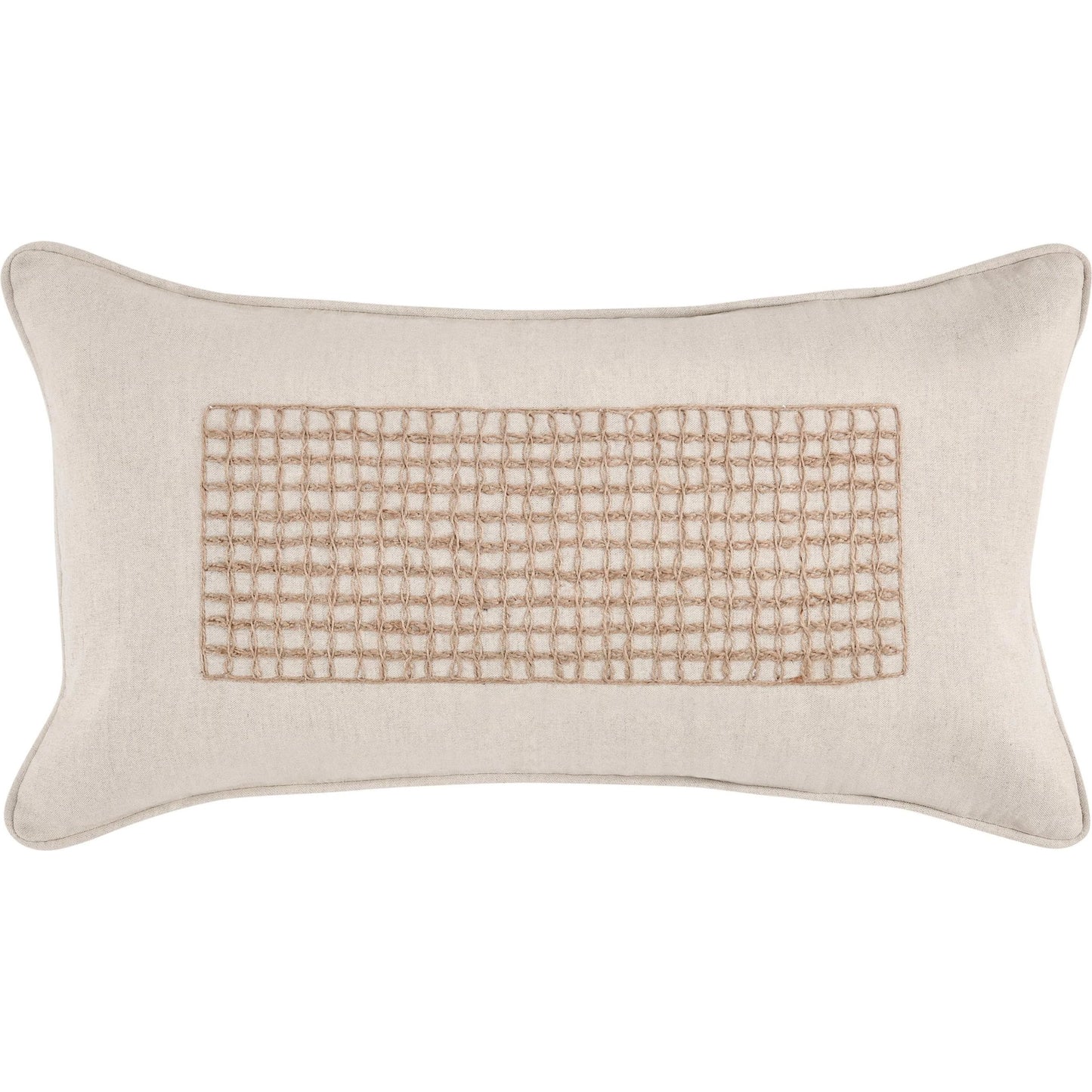 001 SI-2243785 | Primary Silo | Siena Cotton Linen Blend Throw Pillow by Villa by Classic Home in beige. Made from 50% cotton, 50% belgian flax linen in a transitional style.