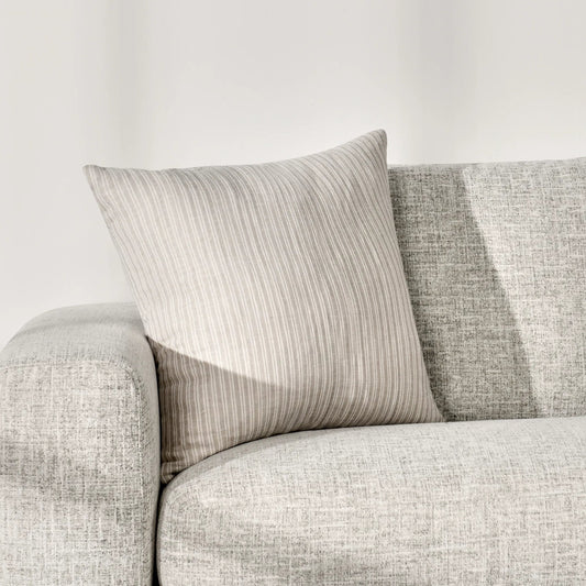 Camille Throw Pillow by Villa by Classic Home in natural beige. Made from 75% cotton, 25% linen in a transitional style.