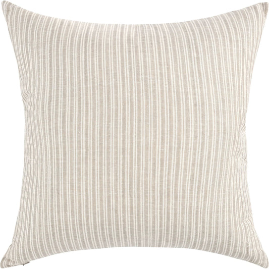 Camille Throw Pillow by Villa by Classic Home in natural beige. Made from 75% cotton, 25% linen in a unique style.