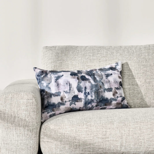 Rue Cotton Rectangular Throw Pillow by Villa by Classic Home in blue. Made from 100% cotton in a modern style.