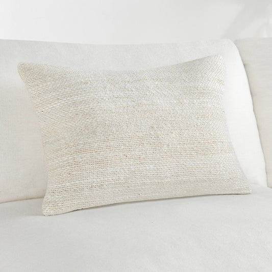 Halter Woven Jute Throw Pillow by Villa by Classic Home in ivory. Made from unique in a transitional style.