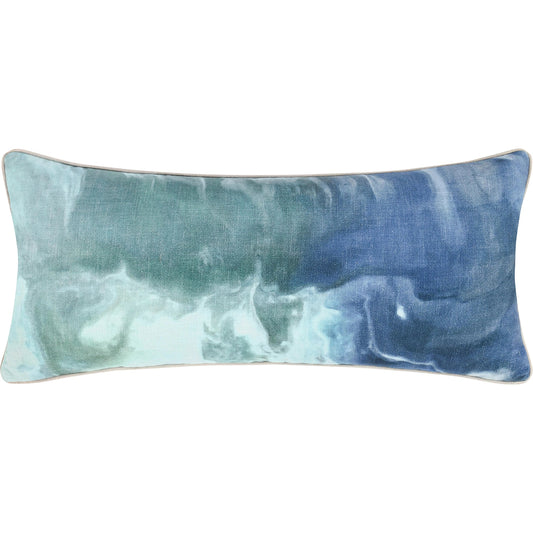 Mantra Cotton Throw Pillow by Villa by Classic Home in blue. Made from 100% cotton in a unique style.
