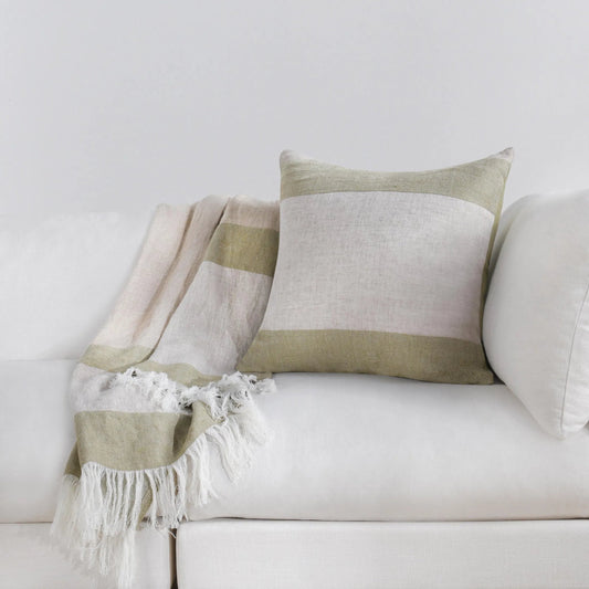 Talara 100% Belgian Linen Throw Blanket by Villa by Classic Home. Made from 100% belgian flax linen in a transitional style.