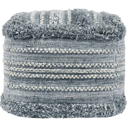 Elko Pouf by Villa by Classic Home in blue. Made from 100% polyester in a eclectic & global style.