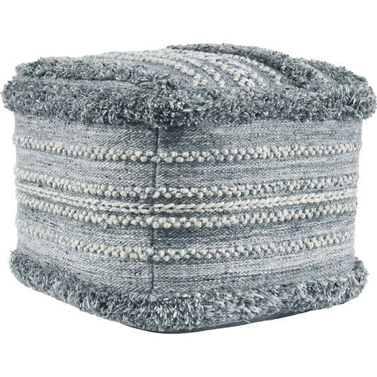 Elko Pouf by Villa by Classic Home in blue. Made from 100% polyester in a unique style.