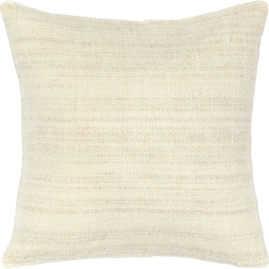 Asana Linen Blend Woven Throw Pillow by Villa by Classic Home in beige. Made from 60% linen, 40% wool in a unique style.