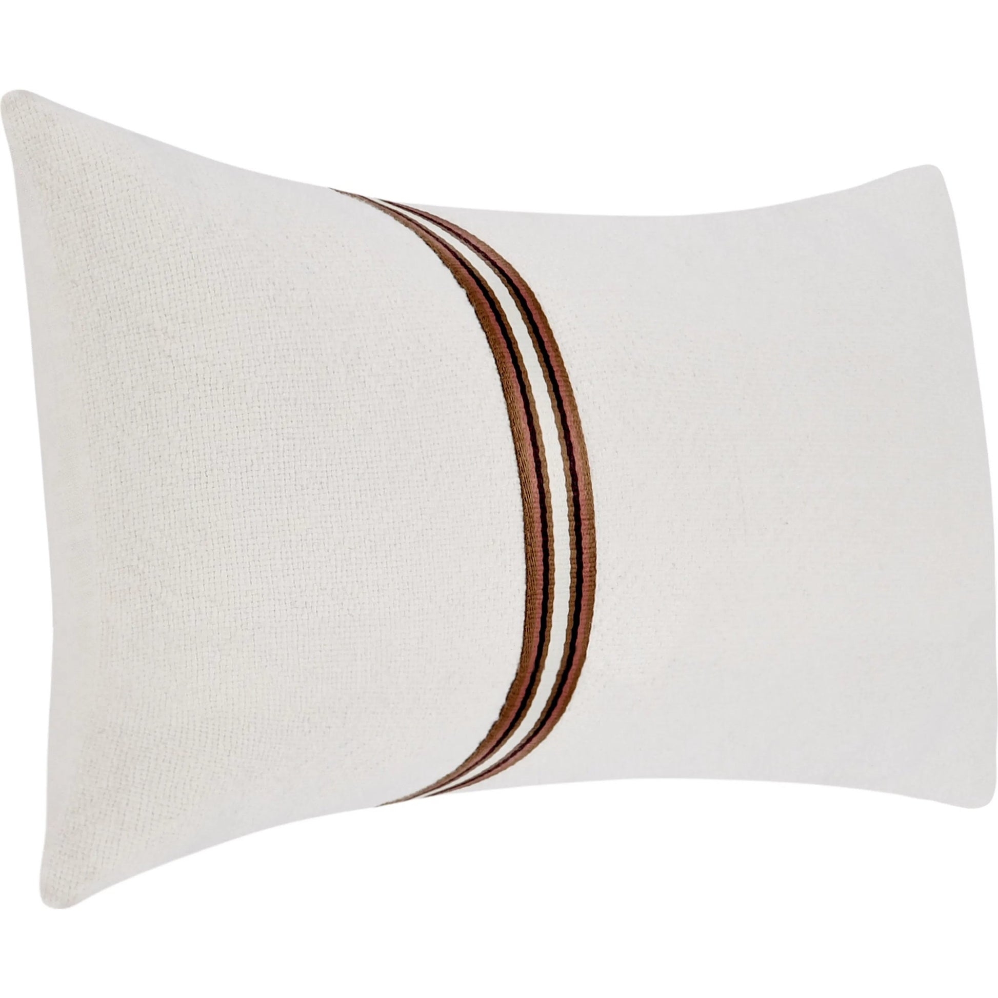 Ralph Cotton Linen Throw Pillow by Villa by Classic Home in ivory, sangria red. Made from 60% cotton, 40% belgian flax linen in a transitional style.