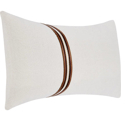 Ralph Cotton Linen Throw Pillow by Villa by Classic Home in ivory, sangria red. Made from 60% cotton, 40% belgian flax linen in a transitional style.