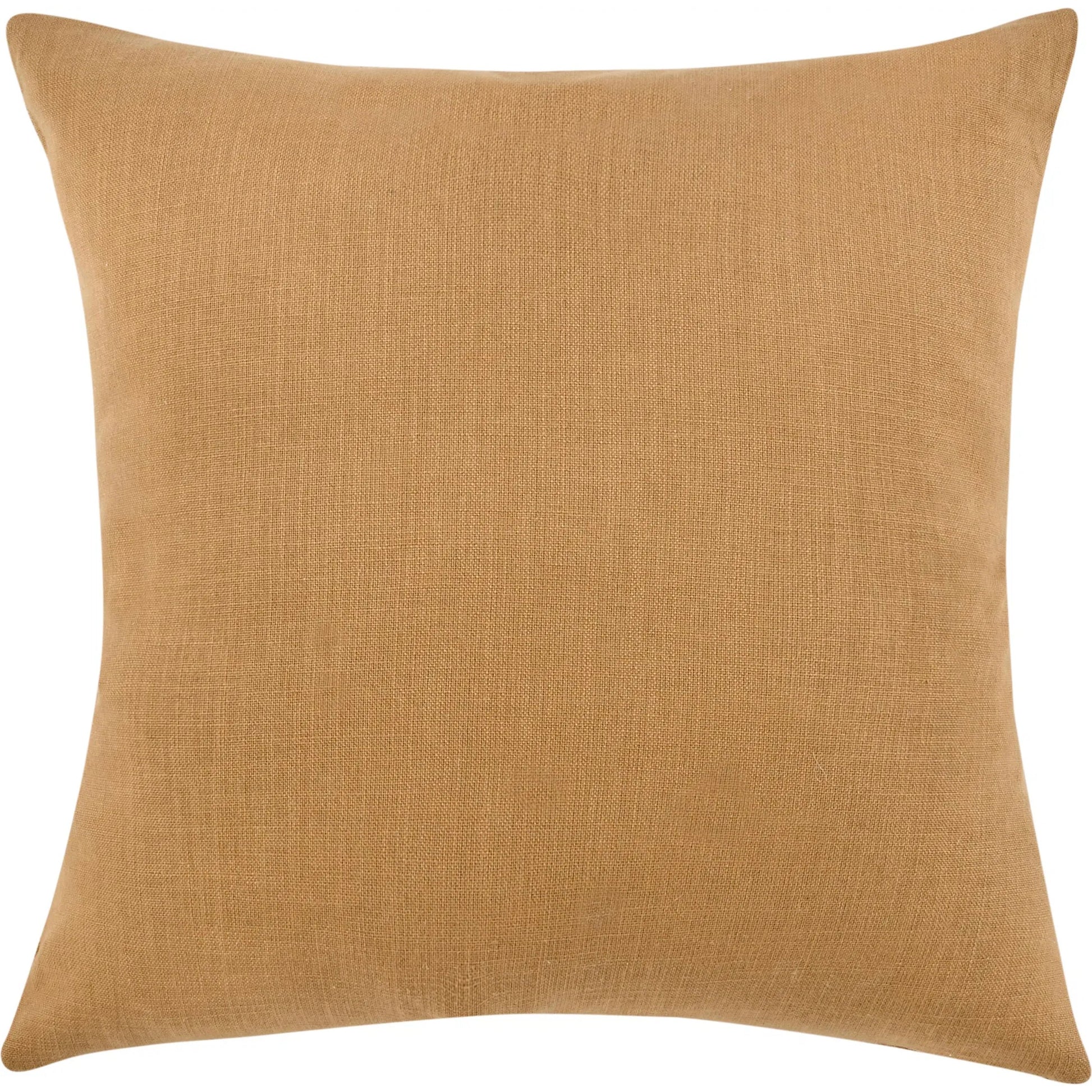 Pryce Cotton Linen Blend Throw Pillow by Villa by Classic Home in chestnut brown, terracotta. Made from 60% cotton, 40% belgian flax linen in a transitional style.