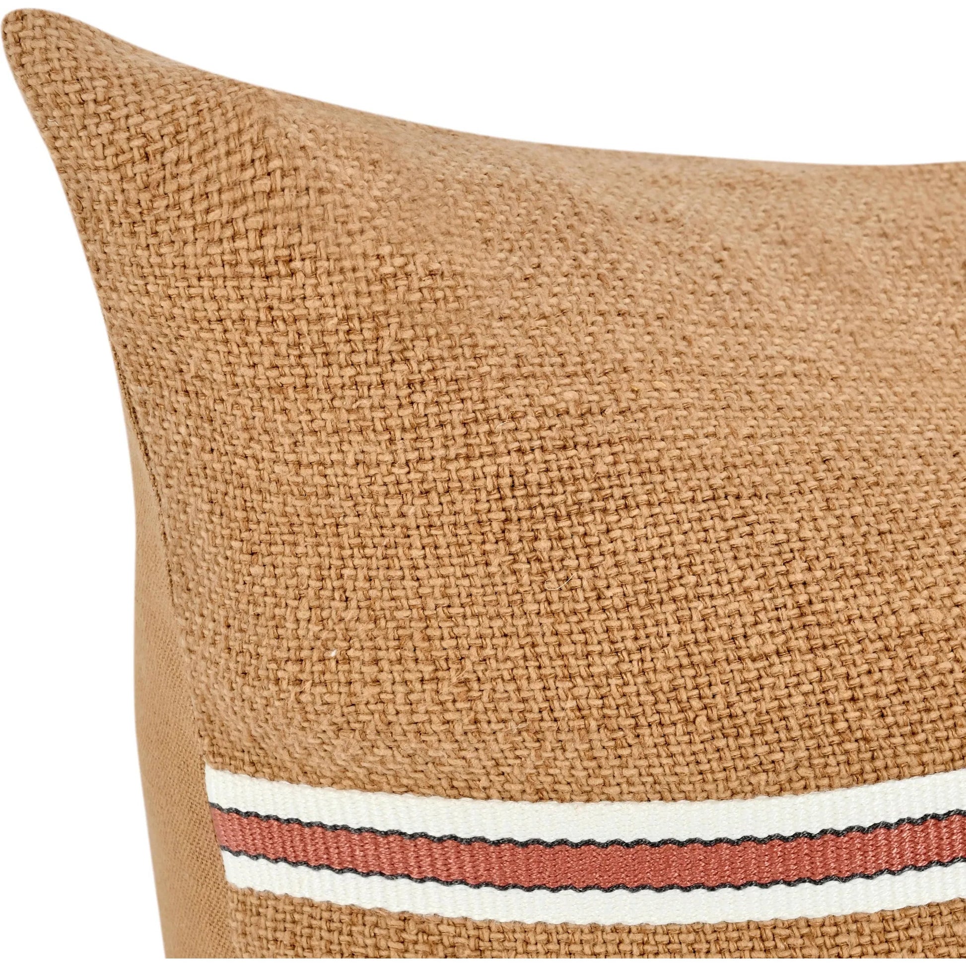 Pryce Cotton Linen Blend Throw Pillow by Villa by Classic Home in chestnut brown, terracotta. Made from 60% cotton, 40% belgian flax linen in a transitional style.