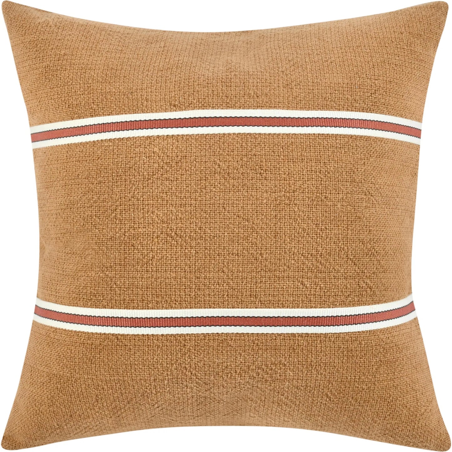 001 SI-2243822 | Primary Silo | Pryce Cotton Linen Blend Throw Pillow by Villa by Classic Home in chestnut brown, terracotta. Made from 60% cotton, 40% belgian flax linen in a transitional style.