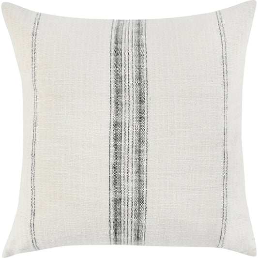 Ria Cotton Fabric Throw Pillow by Villa by Classic Home in ivory, gray. Made from hand-woven dimensional texture in a transitional style.