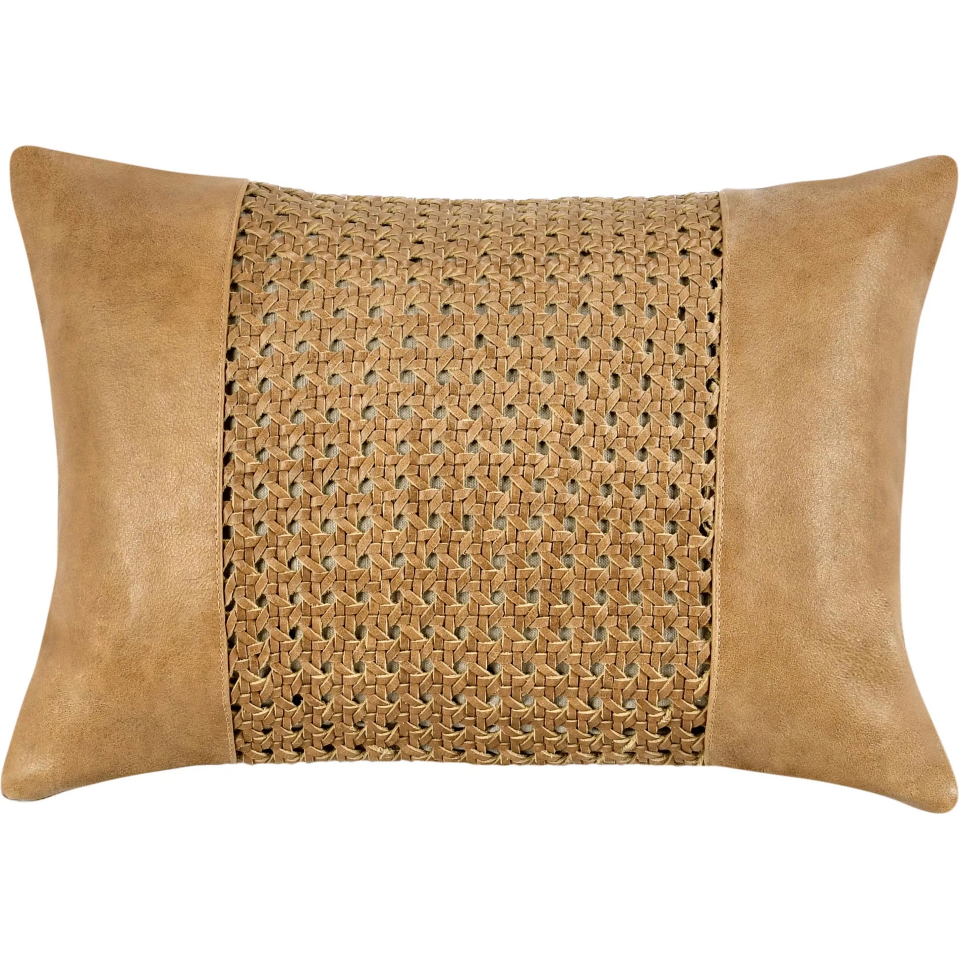 Toscano Genuine Leather Throw Pillow by Villa by Classic Home in chestnut brown. Made from 100% genuine leather in a traditional style.