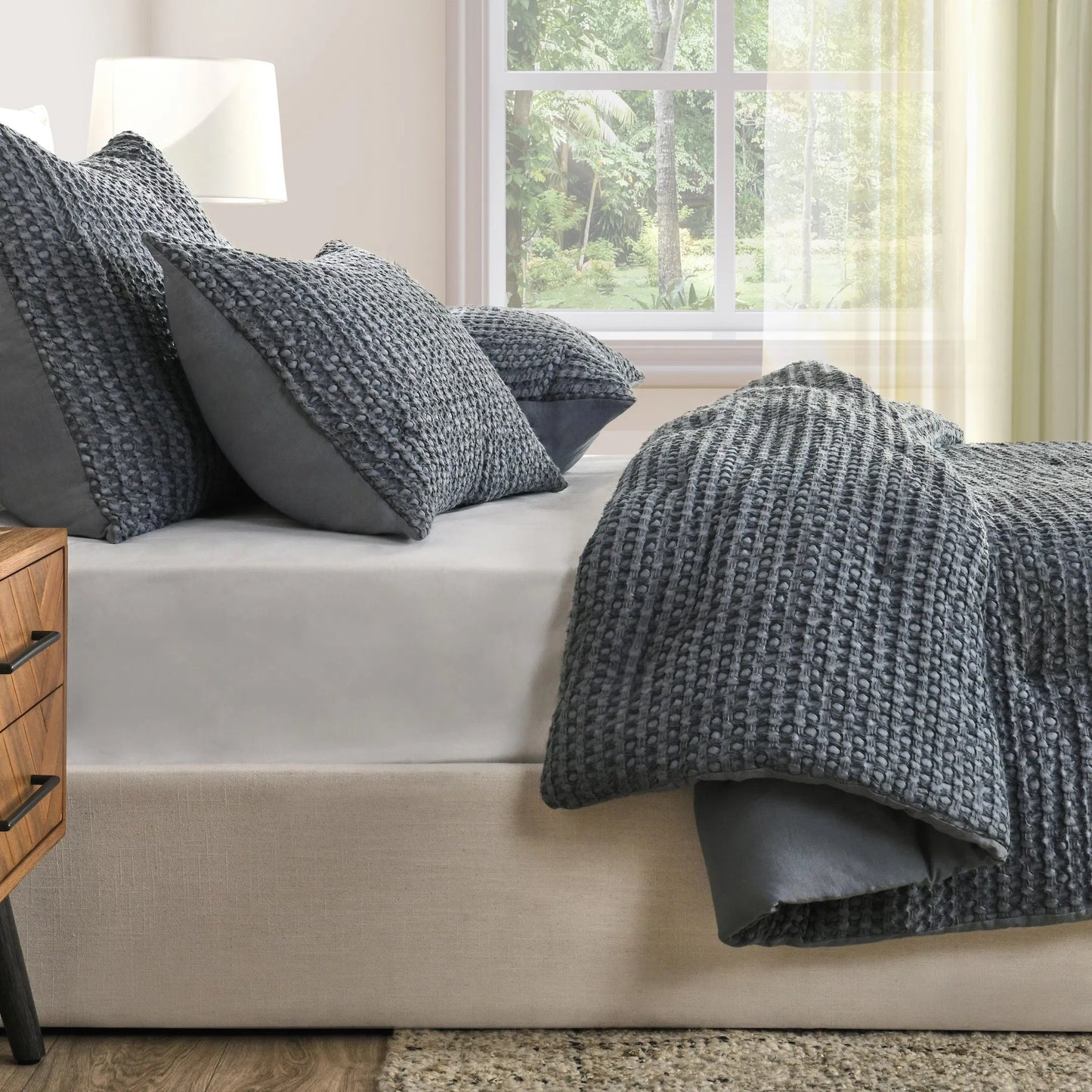 018 SI-2256364 | Lifestyle | Colmar Natural Quilt by Villa by Classic Home. Made from unique in a transitional style.