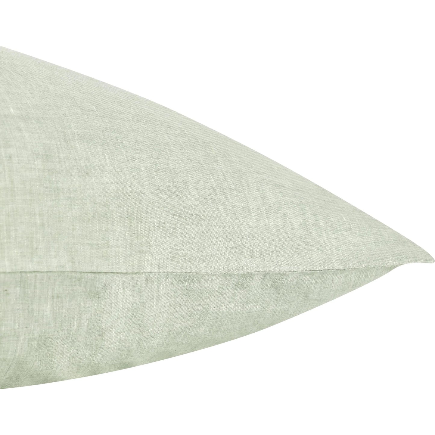 011 SI-2256383 | Closeup | Jayson Sagebrush Linen Cashmere Sham by Villa by Classic Home in sage. Made from 70% linen, 25% cotton, 5% cashmere in a transitional style.