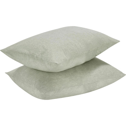 Jayson Sagebrush Linen Cashmere Sham by Villa by Classic Home in sage. Made from 70% linen, 25% cotton, 5% cashmere in a transitional style.