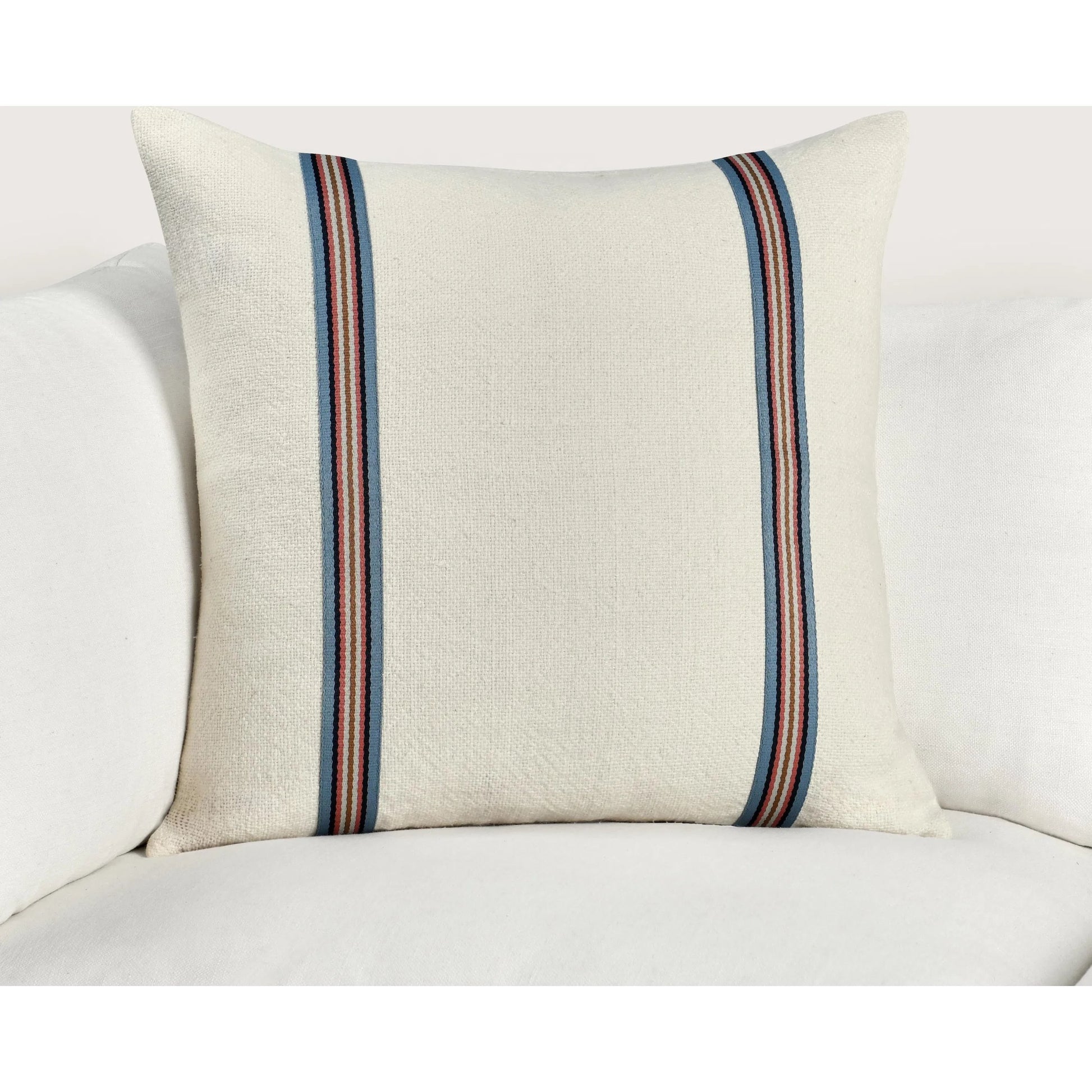 Bacall Cotton Linen Blend Throw Pillow by Villa by Classic Home in white. Made from 60% cotton, 40% belgian linen in a transitional style.